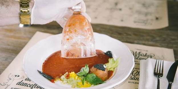 гаспачо с сорбетом из томатов