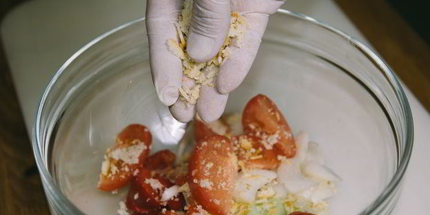 гаспачо с сорбетом из томатов