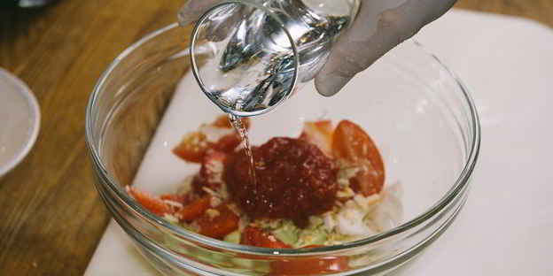 гаспачо с сорбетом из томатов