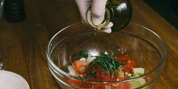 гаспачо с сорбетом из томатов