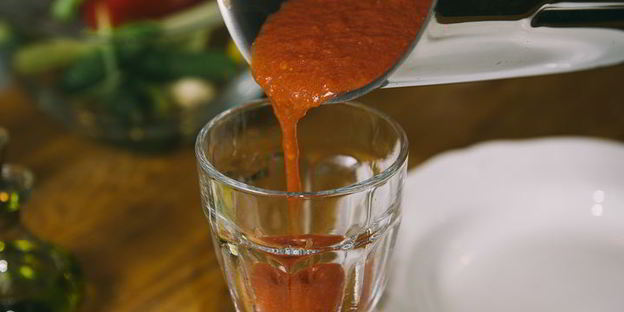 гаспачо с сорбетом из томатов