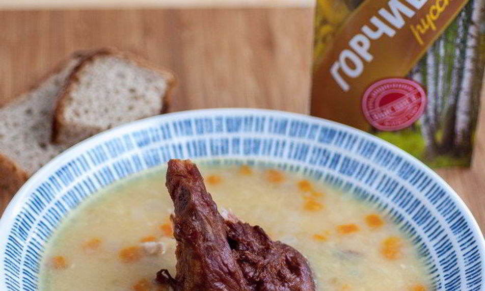 Рецепт горохового супа с горчицей