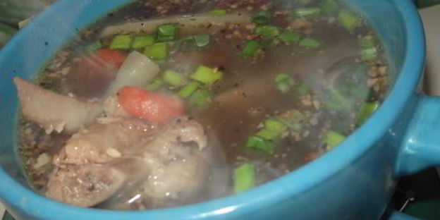 гороховый суп с грецким орехом