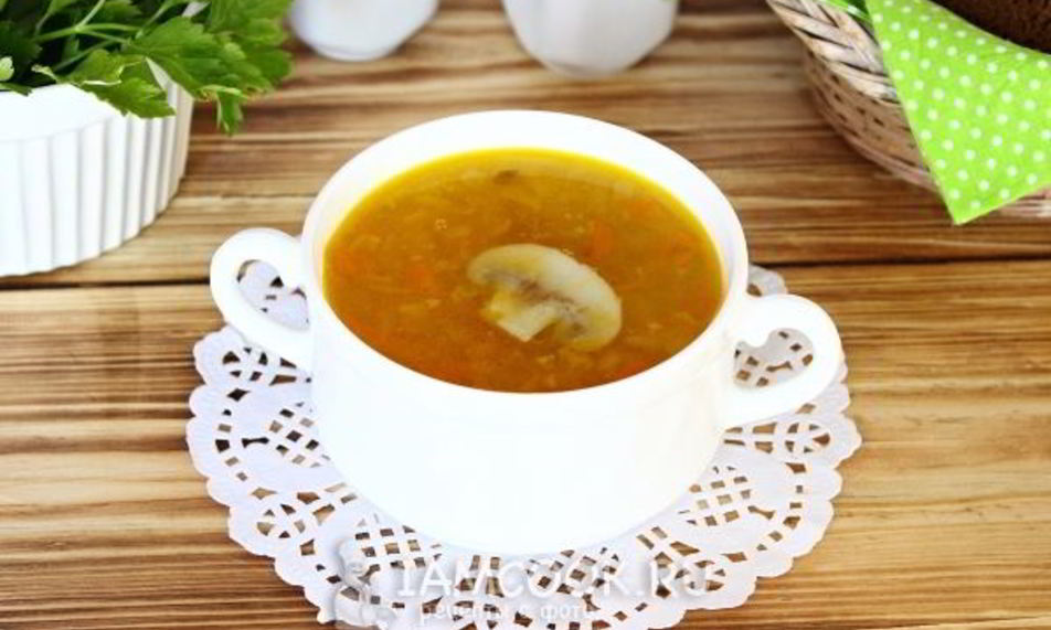 Рецепт горохового супа с грибами