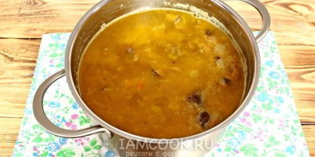 гороховый суп с грибами