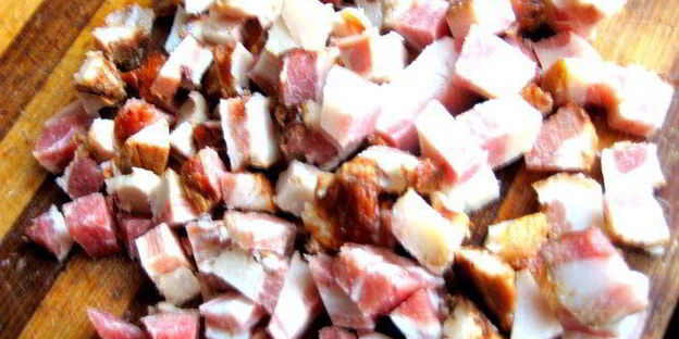 гороховый суп с копченостями и тыквой