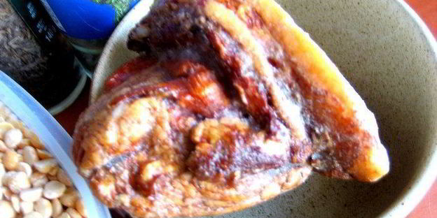 гороховый суп с копченостями и тыквой