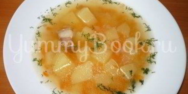 гороховый суп с копченостями из мультиварки