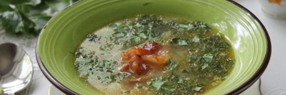 Гороховый суп с копченым салом