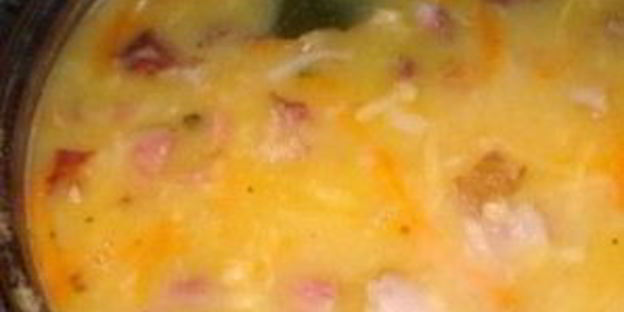 гороховый суп с копчеными ребрами