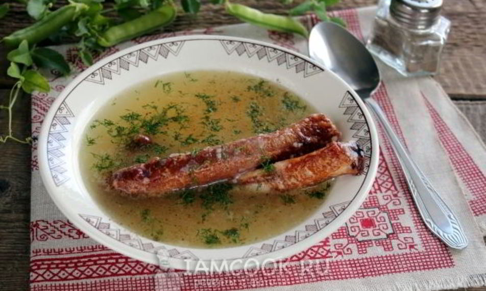 Рецепт горохового супа с копчеными ребрышками в мультиварке