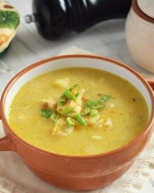 Гороховый суп с курицей на кокосовом молоке