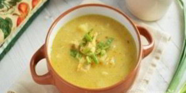 гороховый суп с курицей на кокосовом молоке