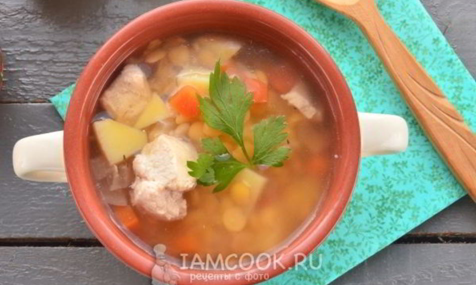 Рецепт горохового супа с курицей в мультиварке