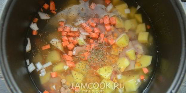 гороховый суп с курицей в мультиварке