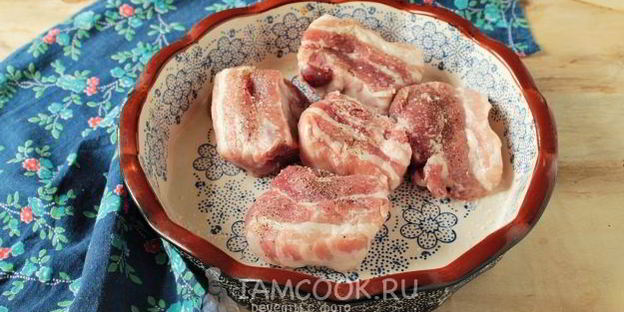 гороховый суп с запеченными ребрышками