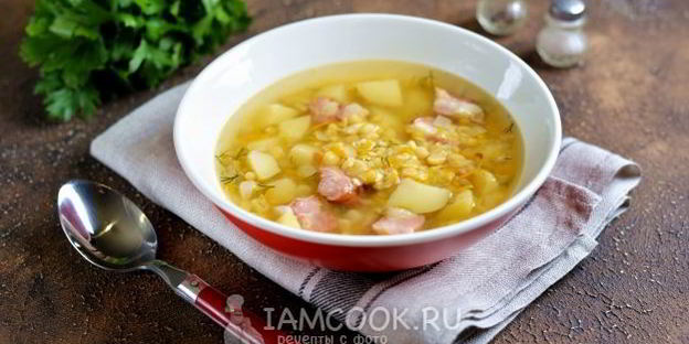 гороховый суп со свиными ребрышками