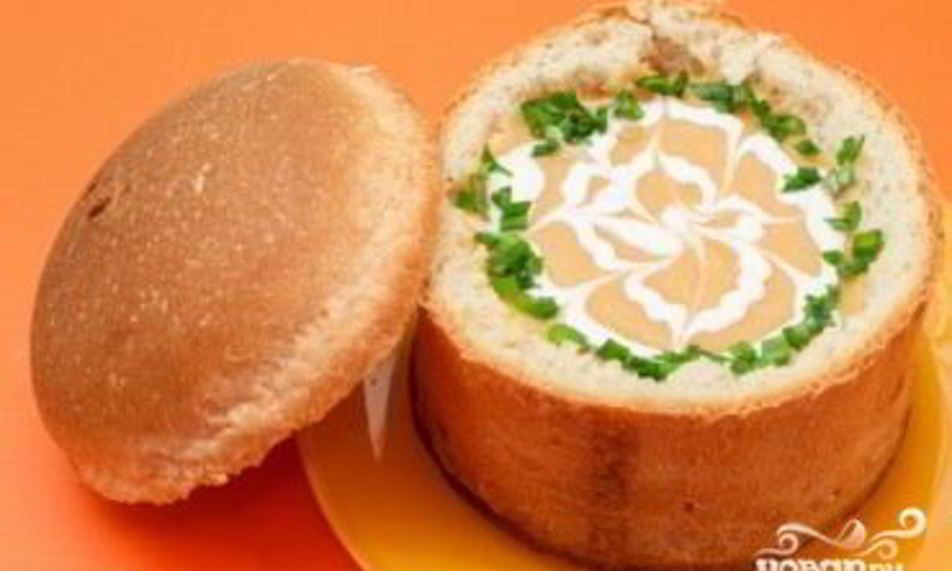 Рецепт горохового супа в хлебе