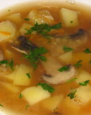 Суп гороховый с грибами