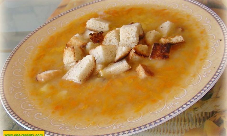 Рецепт супа горохового с копчеными свиными ребрами на костном бульоне