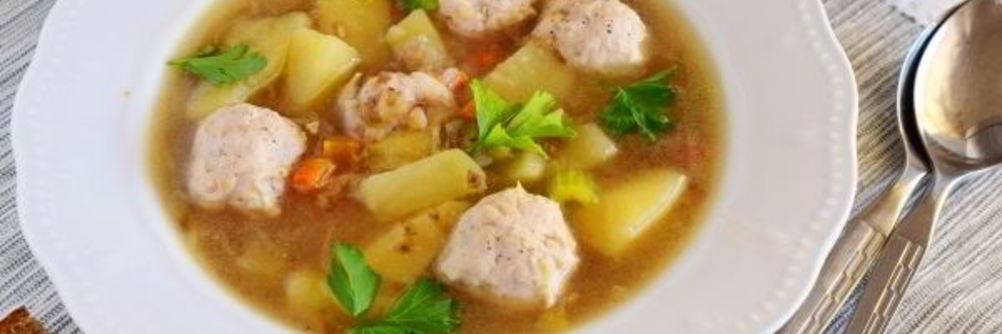 Гречневый суп с фрикадельками