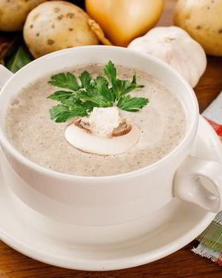 Грибной крем-суп со сливками по-домашнему