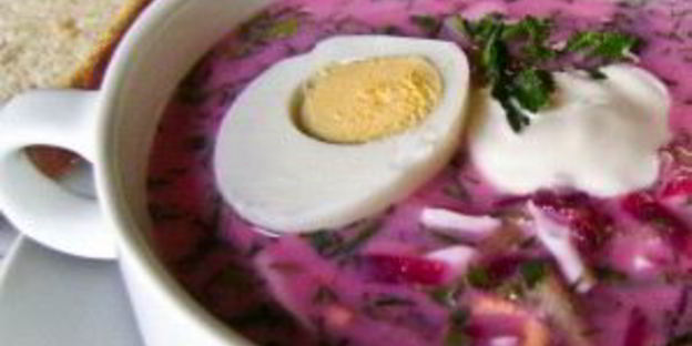 холодник на кефире со свеклой