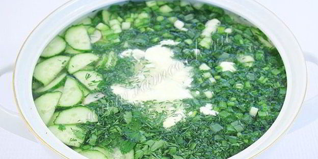 холодник со щавелем