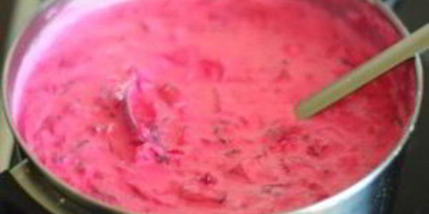 холодник со свеклой на кефире