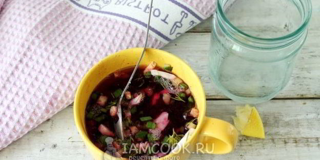 холодник со свеклой на кипяченой воде