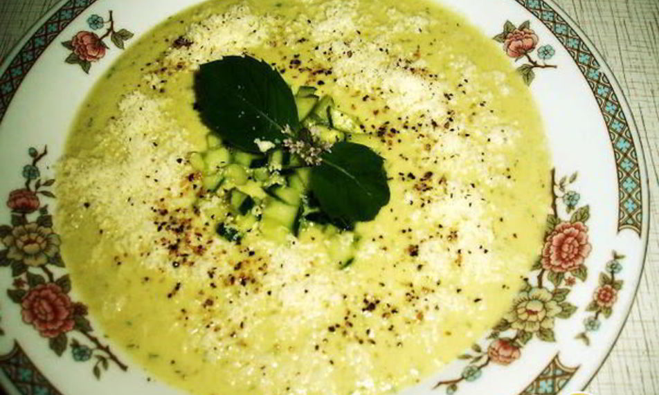 Рецепт холодного кабачково-огуречный суп