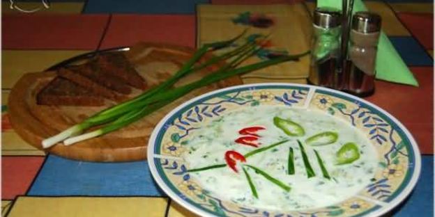 холодный кефирный суп