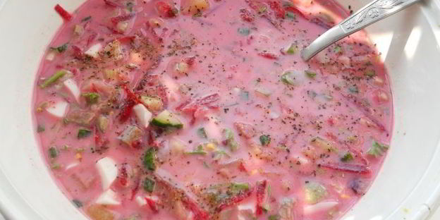 холодный норвежский суп с селедкой