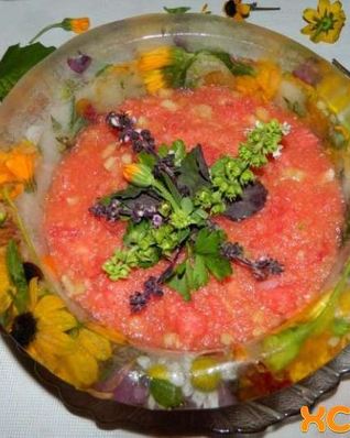 Холодный суп Гаспачо из арбуза