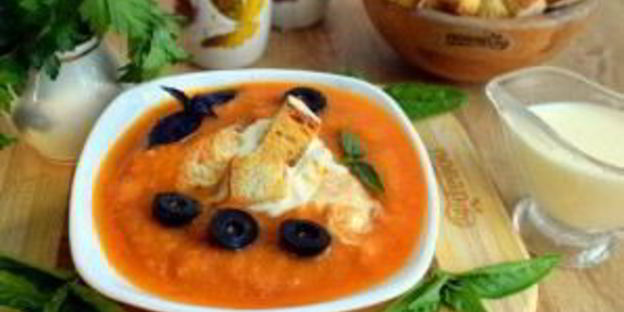 холодный суп из кабачковой икры