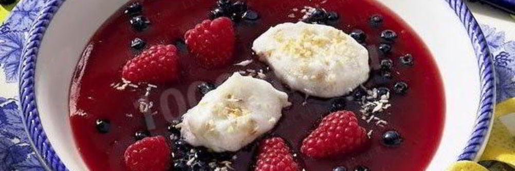 Холодный суп из малины