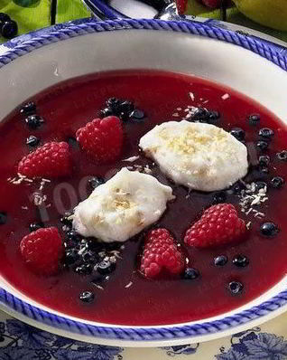 Холодный суп из малины