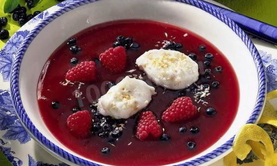 Рецепт холодного супа из малины
