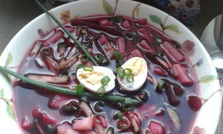 Рецепт холодного супа на свекольном квасе