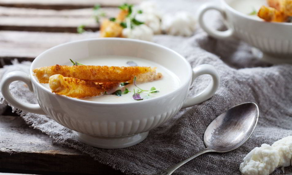 Рецепт холодного супа-пюре из цветной капусты