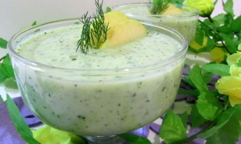 Рецепт холодного супа-пюре зеленого микс