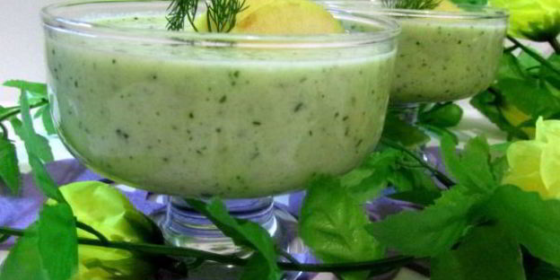 холодный суп-пюре зеленый микс