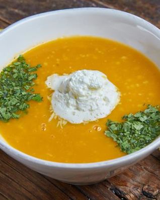 Холодный суп с нутом и тахини