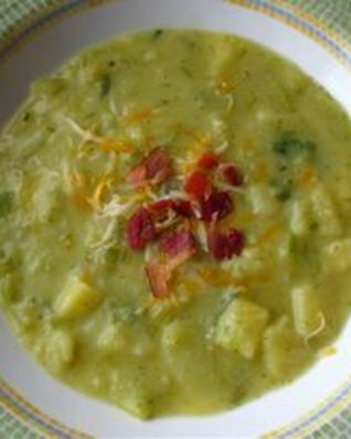 Крем суп из картофеля и лука порея