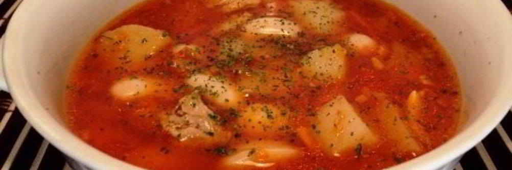 Куриный суп с белой фасолью