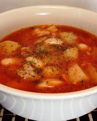 Куриный суп с белой фасолью