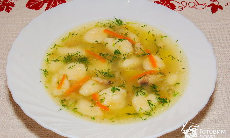 Рецепт куриного супа с клецками