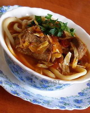 Лагман из индейки