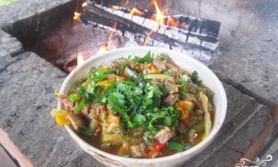 Рецепт лагмана на костре в казане