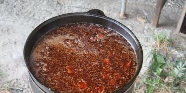 лагман на костре